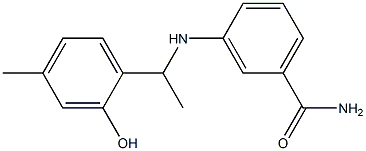 3-{[1-(2-hydroxy-4-methylphenyl)ethyl]amino}benzamide Structure