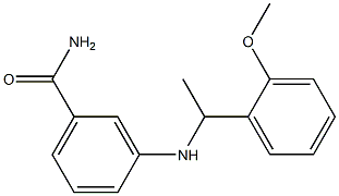 3-{[1-(2-methoxyphenyl)ethyl]amino}benzamide 구조식 이미지