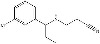 3-{[1-(3-chlorophenyl)propyl]amino}propanenitrile 구조식 이미지