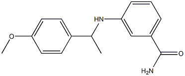 3-{[1-(4-methoxyphenyl)ethyl]amino}benzamide 구조식 이미지