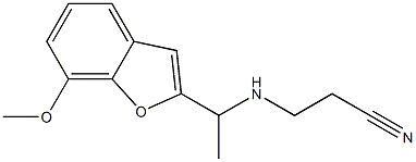 3-{[1-(7-methoxy-1-benzofuran-2-yl)ethyl]amino}propanenitrile 구조식 이미지