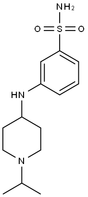 3-{[1-(propan-2-yl)piperidin-4-yl]amino}benzene-1-sulfonamide Structure