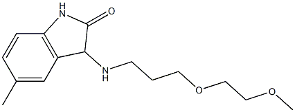 3-{[3-(2-methoxyethoxy)propyl]amino}-5-methyl-2,3-dihydro-1H-indol-2-one 구조식 이미지