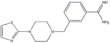 3-{[4-(1,3-thiazol-2-yl)piperazin-1-yl]methyl}benzene-1-carboximidamide Structure