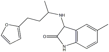 3-{[4-(furan-2-yl)butan-2-yl]amino}-5-methyl-2,3-dihydro-1H-indol-2-one Structure