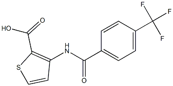 3-{[4-(trifluoromethyl)benzene]amido}thiophene-2-carboxylic acid 구조식 이미지