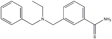 3-{[benzyl(ethyl)amino]methyl}benzene-1-carbothioamide 구조식 이미지