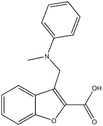 3-{[methyl(phenyl)amino]methyl}-1-benzofuran-2-carboxylic acid 구조식 이미지