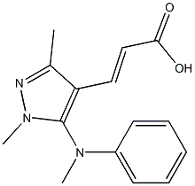 3-{1,3-dimethyl-5-[methyl(phenyl)amino]-1H-pyrazol-4-yl}prop-2-enoic acid Structure