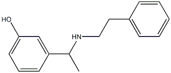 3-{1-[(2-phenylethyl)amino]ethyl}phenol 구조식 이미지