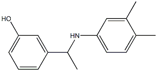 3-{1-[(3,4-dimethylphenyl)amino]ethyl}phenol Structure