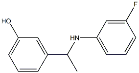 3-{1-[(3-fluorophenyl)amino]ethyl}phenol Structure