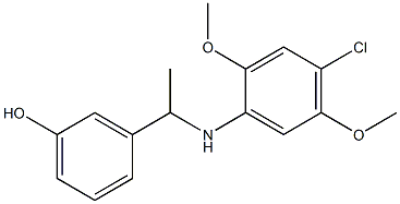 3-{1-[(4-chloro-2,5-dimethoxyphenyl)amino]ethyl}phenol Structure