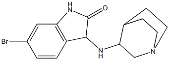 3-{1-azabicyclo[2.2.2]octan-3-ylamino}-6-bromo-2,3-dihydro-1H-indol-2-one 구조식 이미지