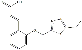 3-{2-[(5-ethyl-1,3,4-oxadiazol-2-yl)methoxy]phenyl}prop-2-enoic acid 구조식 이미지