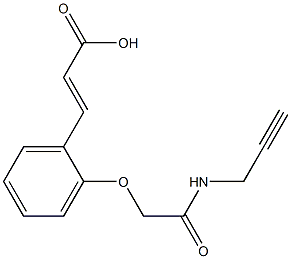 3-{2-[(prop-2-yn-1-ylcarbamoyl)methoxy]phenyl}prop-2-enoic acid Structure