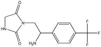 3-{2-amino-2-[4-(trifluoromethyl)phenyl]ethyl}imidazolidine-2,4-dione Structure