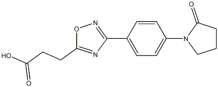 3-{3-[4-(2-oxopyrrolidin-1-yl)phenyl]-1,2,4-oxadiazol-5-yl}propanoic acid 구조식 이미지