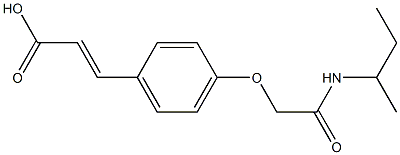 3-{4-[(butan-2-ylcarbamoyl)methoxy]phenyl}prop-2-enoic acid Structure