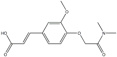 3-{4-[(dimethylcarbamoyl)methoxy]-3-methoxyphenyl}prop-2-enoic acid Structure