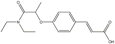 3-{4-[1-(diethylcarbamoyl)ethoxy]phenyl}prop-2-enoic acid 구조식 이미지