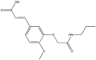 3-{4-methoxy-3-[(propylcarbamoyl)methoxy]phenyl}prop-2-enoic acid Structure