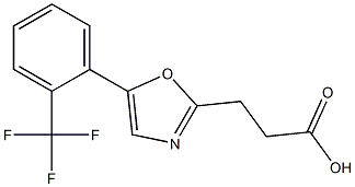 3-{5-[2-(trifluoromethyl)phenyl]-1,3-oxazol-2-yl}propanoic acid Structure