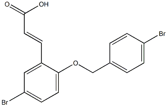 3-{5-bromo-2-[(4-bromophenyl)methoxy]phenyl}prop-2-enoic acid 구조식 이미지