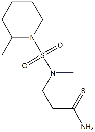 3-{methyl[(2-methylpiperidine-1-)sulfonyl]amino}propanethioamide Structure