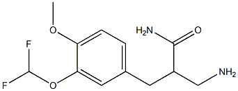 3-amino-2-{[3-(difluoromethoxy)-4-methoxyphenyl]methyl}propanamide 구조식 이미지