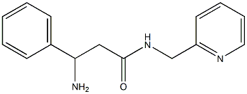 3-amino-3-phenyl-N-(pyridin-2-ylmethyl)propanamide Structure