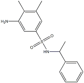 3-amino-4,5-dimethyl-N-(1-phenylethyl)benzene-1-sulfonamide Structure