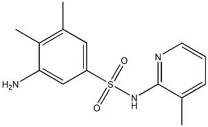 3-amino-4,5-dimethyl-N-(3-methylpyridin-2-yl)benzene-1-sulfonamide 구조식 이미지