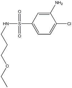 3-amino-4-chloro-N-(3-ethoxypropyl)benzene-1-sulfonamide Structure