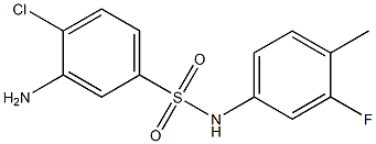 3-amino-4-chloro-N-(3-fluoro-4-methylphenyl)benzene-1-sulfonamide Structure