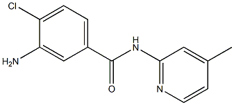 3-amino-4-chloro-N-(4-methylpyridin-2-yl)benzamide Structure