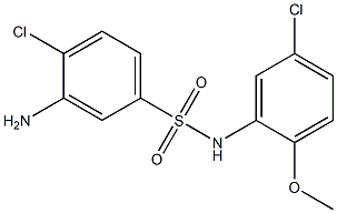 3-amino-4-chloro-N-(5-chloro-2-methoxyphenyl)benzene-1-sulfonamide Structure