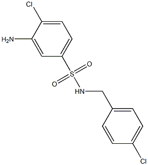 3-amino-4-chloro-N-[(4-chlorophenyl)methyl]benzene-1-sulfonamide Structure