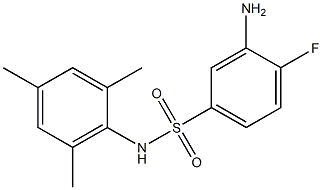 3-amino-4-fluoro-N-(2,4,6-trimethylphenyl)benzene-1-sulfonamide 구조식 이미지