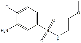 3-amino-4-fluoro-N-(2-methoxyethyl)benzene-1-sulfonamide 구조식 이미지