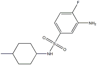 3-amino-4-fluoro-N-(4-methylcyclohexyl)benzene-1-sulfonamide Structure