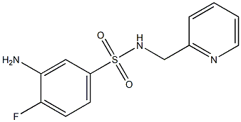 3-amino-4-fluoro-N-(pyridin-2-ylmethyl)benzene-1-sulfonamide 구조식 이미지