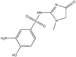 3-amino-4-hydroxy-N-(1-methyl-4-oxo-4,5-dihydro-1H-imidazol-2-yl)benzene-1-sulfonamide Structure