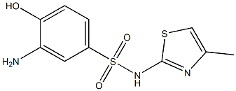 3-amino-4-hydroxy-N-(4-methyl-1,3-thiazol-2-yl)benzene-1-sulfonamide 구조식 이미지