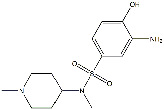 3-amino-4-hydroxy-N-methyl-N-(1-methylpiperidin-4-yl)benzene-1-sulfonamide Structure