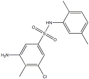3-amino-5-chloro-N-(2,5-dimethylphenyl)-4-methylbenzene-1-sulfonamide Structure