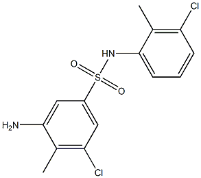 3-amino-5-chloro-N-(3-chloro-2-methylphenyl)-4-methylbenzene-1-sulfonamide 구조식 이미지