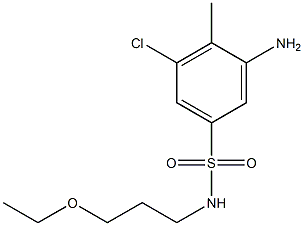 3-amino-5-chloro-N-(3-ethoxypropyl)-4-methylbenzene-1-sulfonamide 구조식 이미지