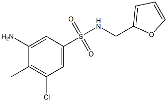 3-amino-5-chloro-N-(furan-2-ylmethyl)-4-methylbenzene-1-sulfonamide Structure