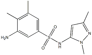 3-amino-N-(1,3-dimethyl-1H-pyrazol-5-yl)-4,5-dimethylbenzene-1-sulfonamide 구조식 이미지